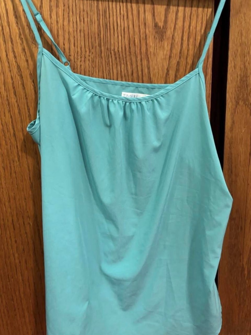 Timely Teal Spaghetti-Strap Women's Tank Top
